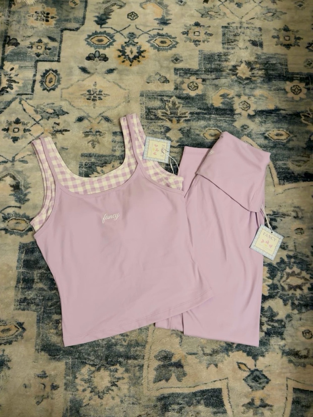 Fancy™ Women's Lavender Tank & Legging Pajama Set